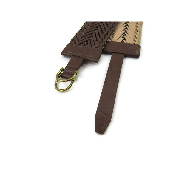 Nautica Belt Womens Accessories Braided Stretch Belt Brown Size Medium New - Picture 4 of 9